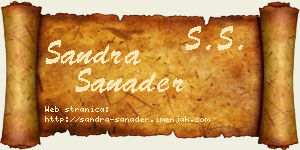 Sandra Sanader vizit kartica
